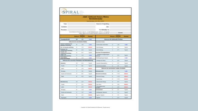 ASH: Scoring-Programm (Deutsch)
